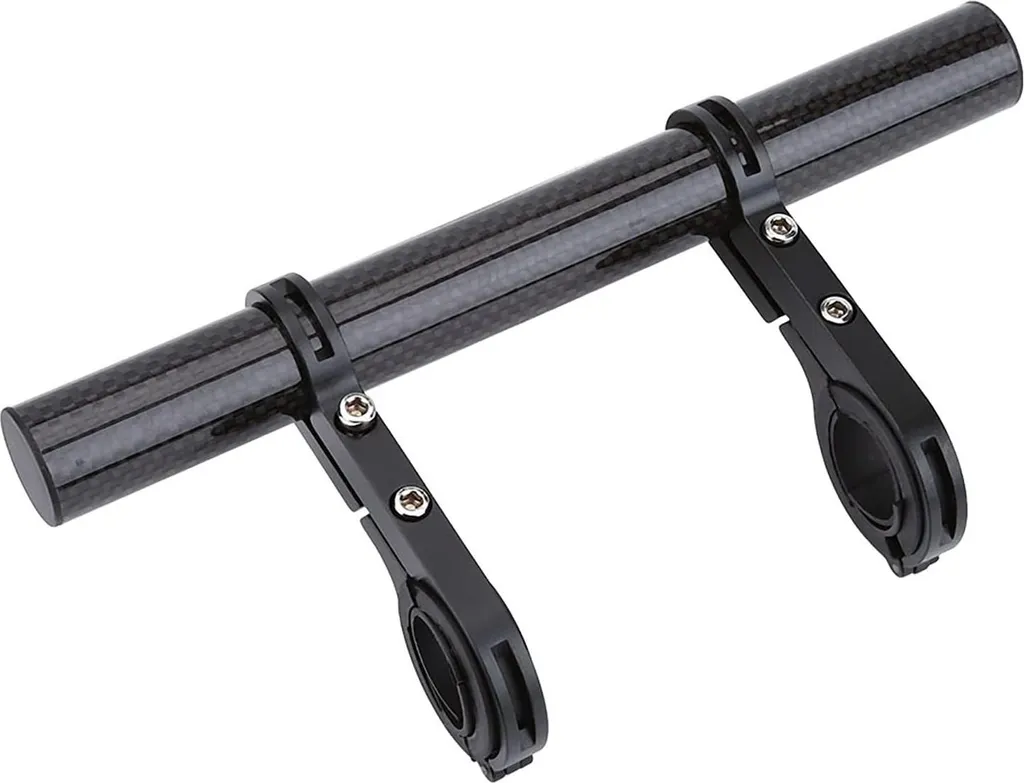 Rallonge Guidon Vélo 20cm pour Support Téléphone GPS et Éclairage Noir