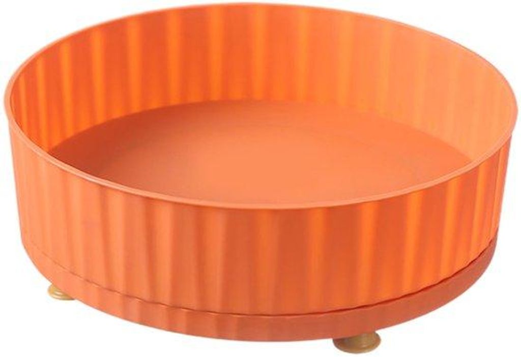 Draaibaar Kräutertrockner für die Küche geeignet für Schränke, Arbeitsplatten, Kühlschränke und Kräutertrockner. Ø 25 cm, orange.