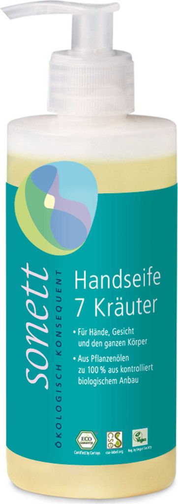 Sonett Handseife 7 Kräuter, Hände & Körper, Flüssigseife, Produktbild 
