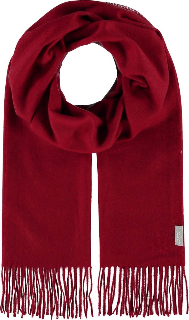 FRAAS Schal Pure Cashmere Scarf with Fringes Red rot