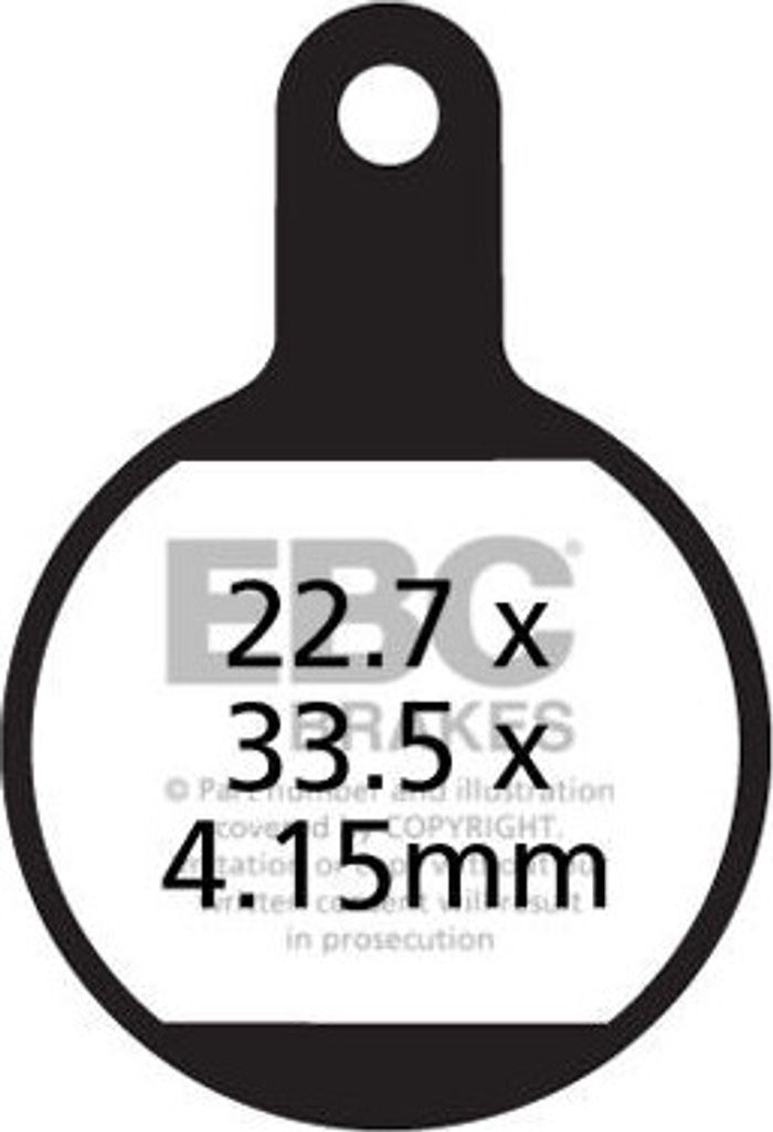 CFA615 - Plaquettes de frein vélo (organiques) EBC Brakes Image du produit 