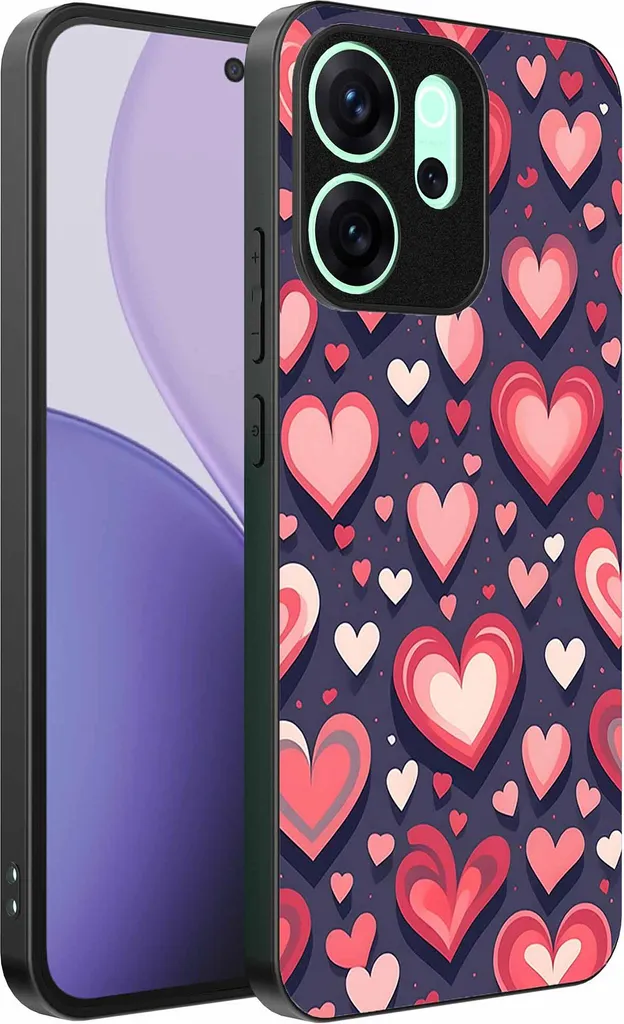 Cover Slim Oppo Reno 14 F - Custodia TPU Morbida Heart Design