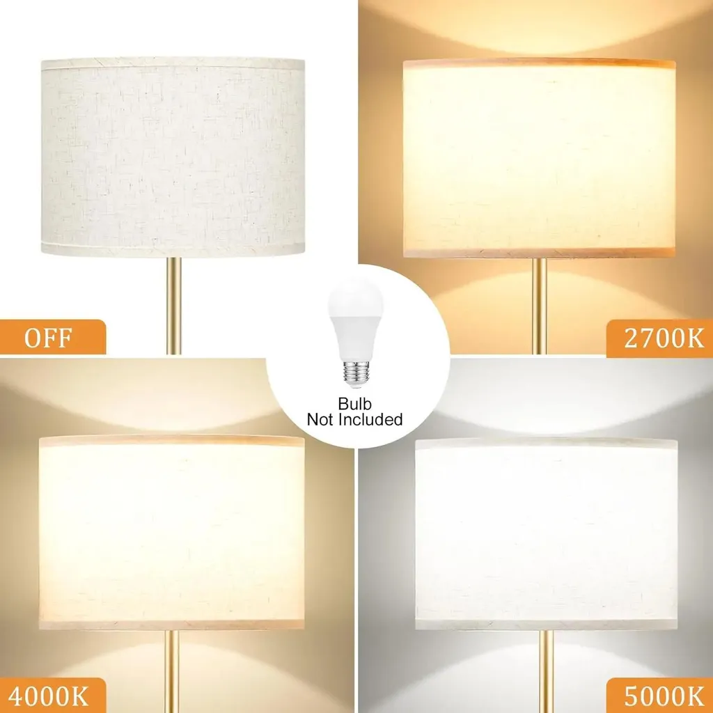 Lampadaire LED 9W Gris - Ampoule E27 incluse - Intensité Variable 220V