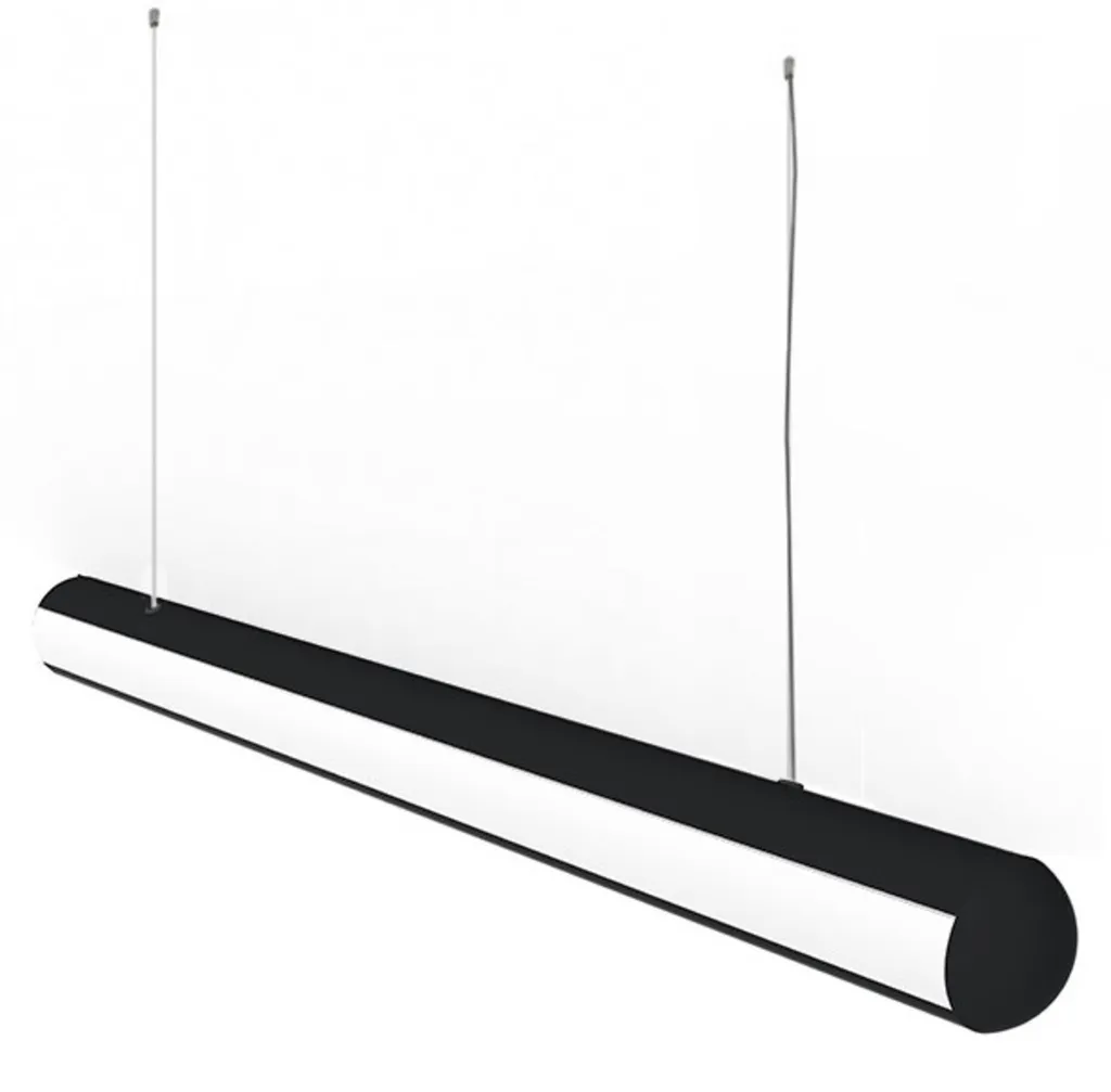 Suspension LED GALA TUBE 120 cm Noir - Finissez-en avec l'Éclairage Agressif