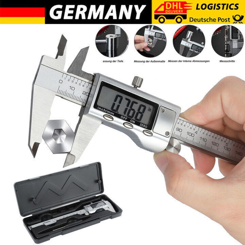 Digitaler Messschieber 0-150mm LCD Display Digital Produktbild 