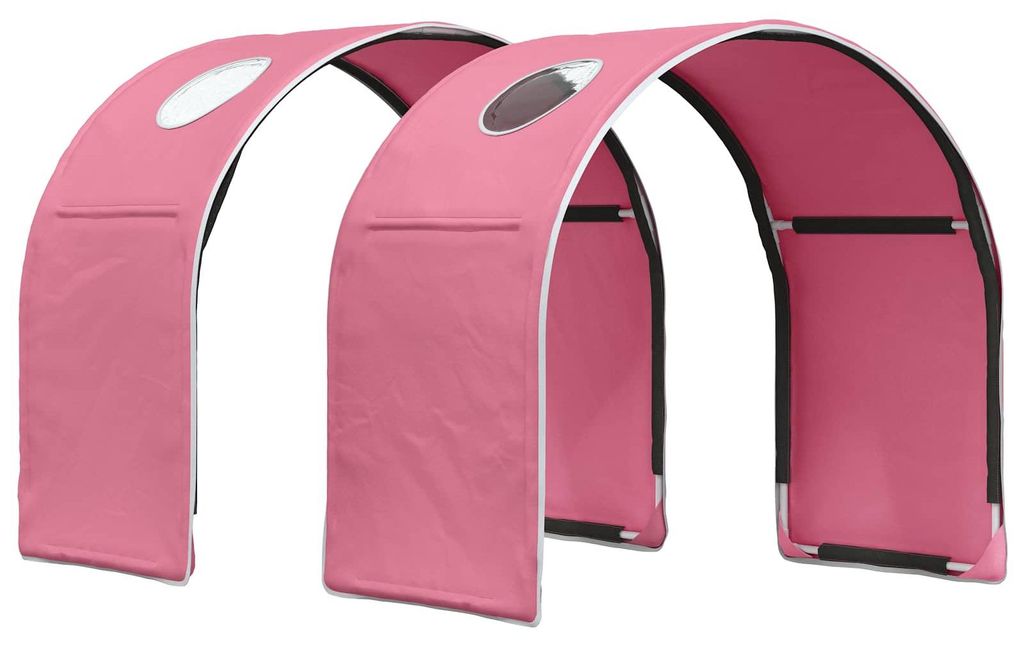 Bett-Tunnel für Kinder-Hochbetten 2 stk. Rosa Polyester Produktbild 