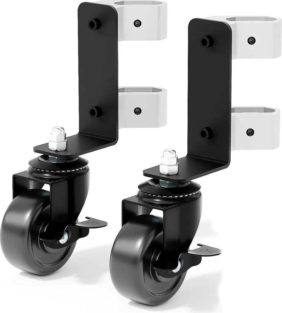 Améliorez votre coffre à outils : roues doubles pivotantes 360 inox 90 kg