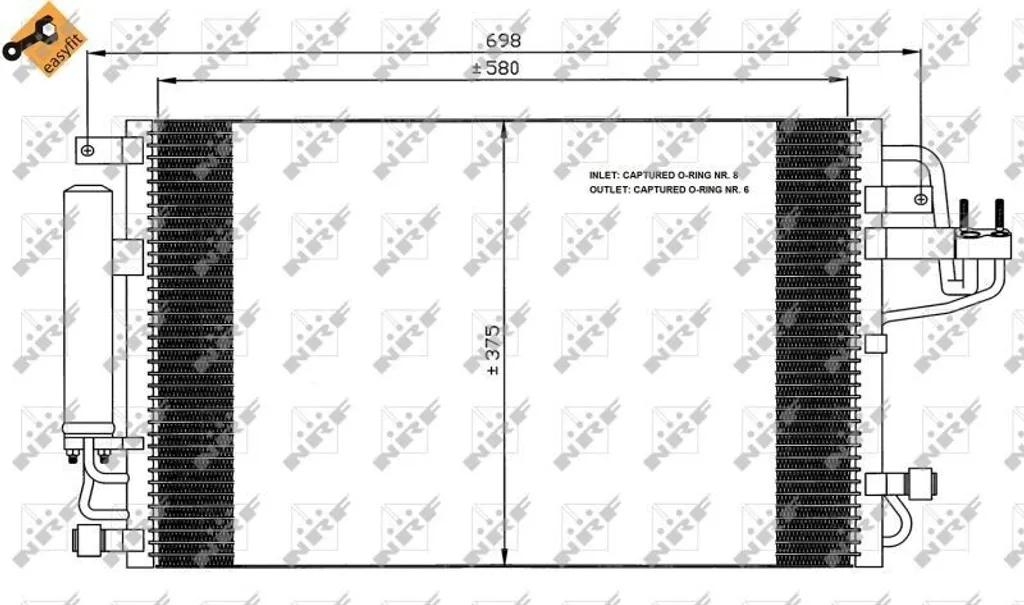 Condenseur NRF 35600 Haute Performance avec Bouteille Déshydratante OE