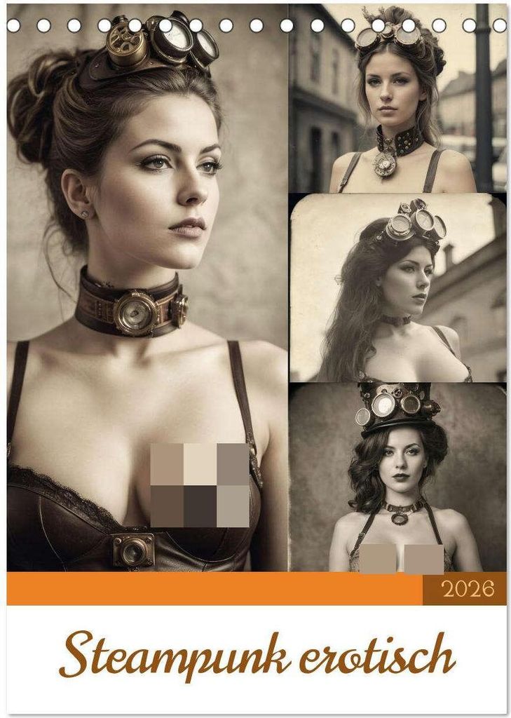 Steampunk erotisch (Tischkalender 2026 DIN A5 hoch), CALVENDO Monatskalender