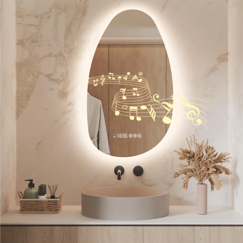 Specchio LED Intelligente S'AFIELINA 85x50 Bluetooth Antinebbia IP44