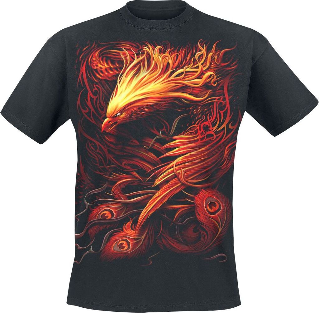 Spiral T-Shirt Herren Phoenix Arisen schwarz XXL