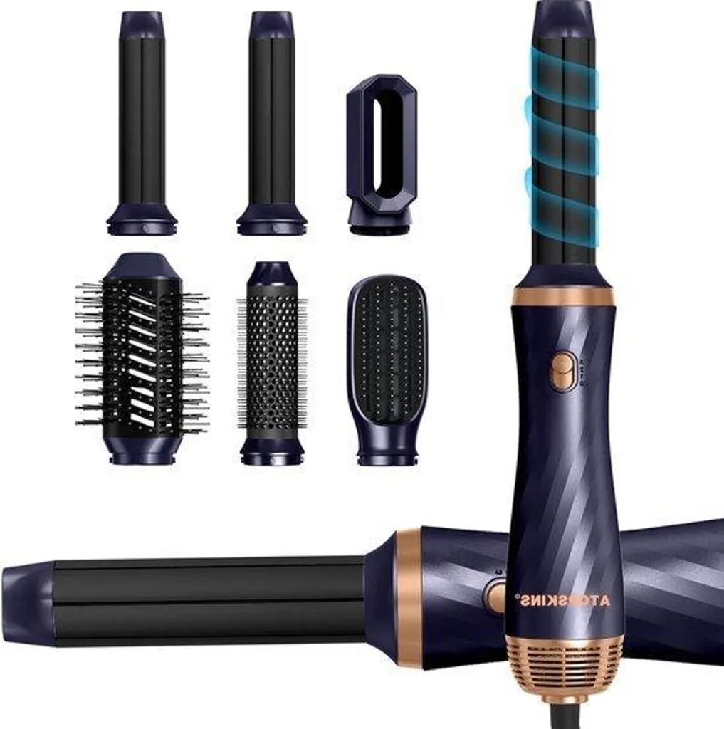 Kit coiffure 6-en-1 : fini les frisottis avec l'air chaud ionique 1000W