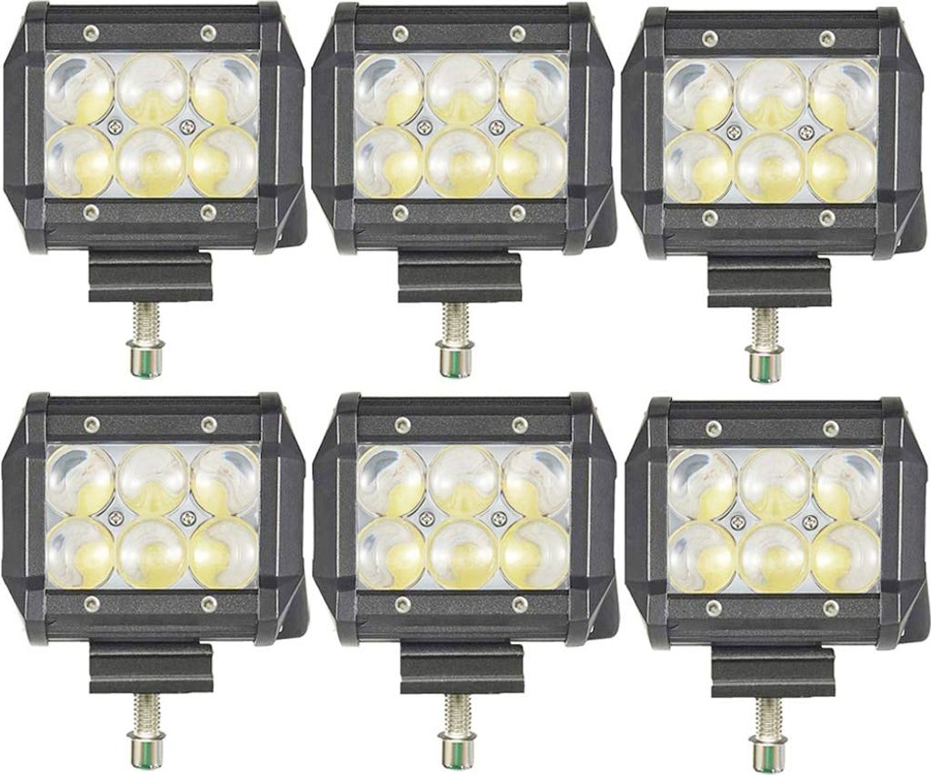 Greenmigo 6X 18W 4D LED Arbeitsscheinwerfer Rückfahrscheinwerfer Auto Beleuchtung