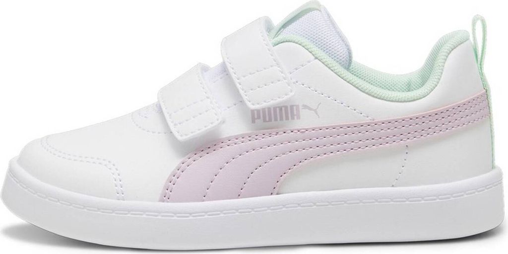 Puma Courtflex v2 V PS White-Grape Mist-Fresh Mint Größe EU 34,5