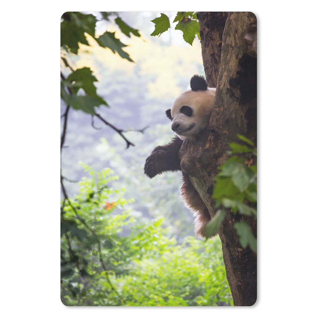 MuchoWow Mauspad Mousepad Panda - Baum - Wald 40x60 cm - Mousepads - Maus Mat - Pad - Mausunterlage - Schreibtisch Accesoire