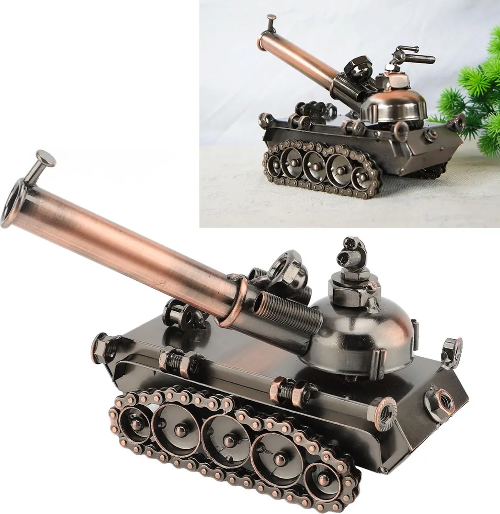 Idée Cadeau Homme : Char Militaire en Métal - Déco de Bureau Originale