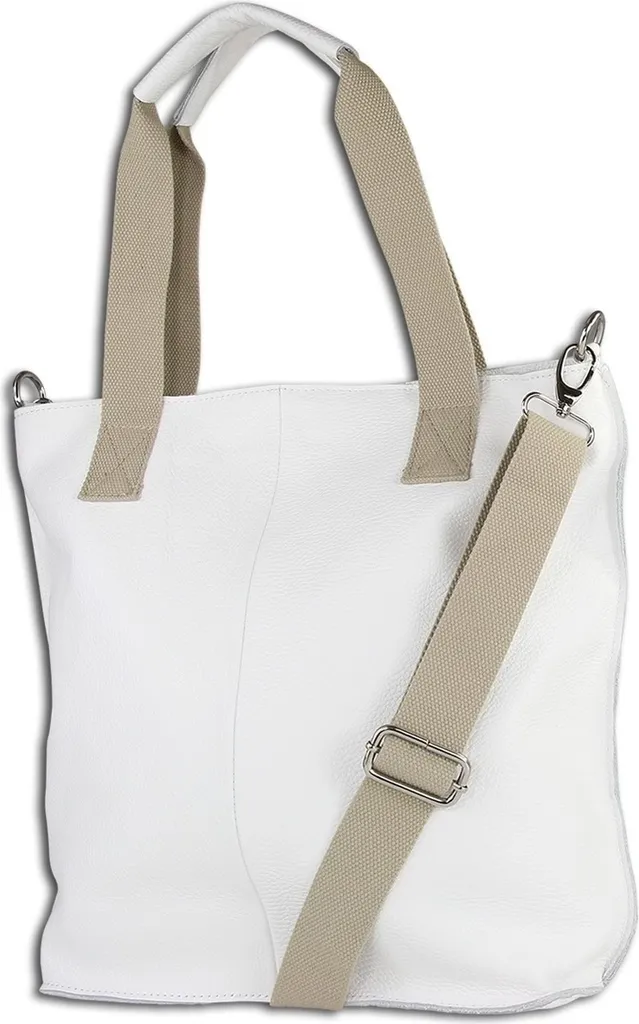 Toscanto OTT161SW Bianca: La Shopper Essenziale in Pelle Super Soft