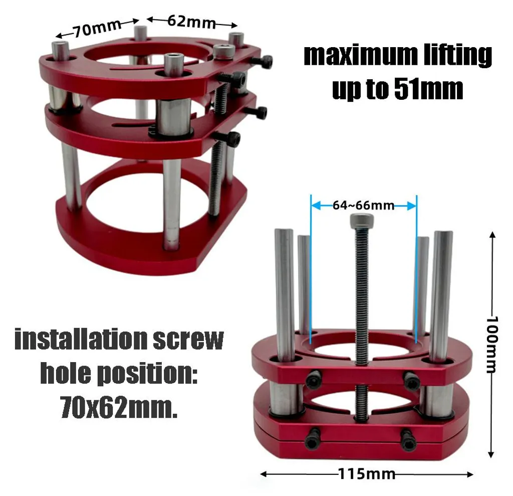 Support de levage pour machine à graver et à parer, établi bois 51mm - 6
