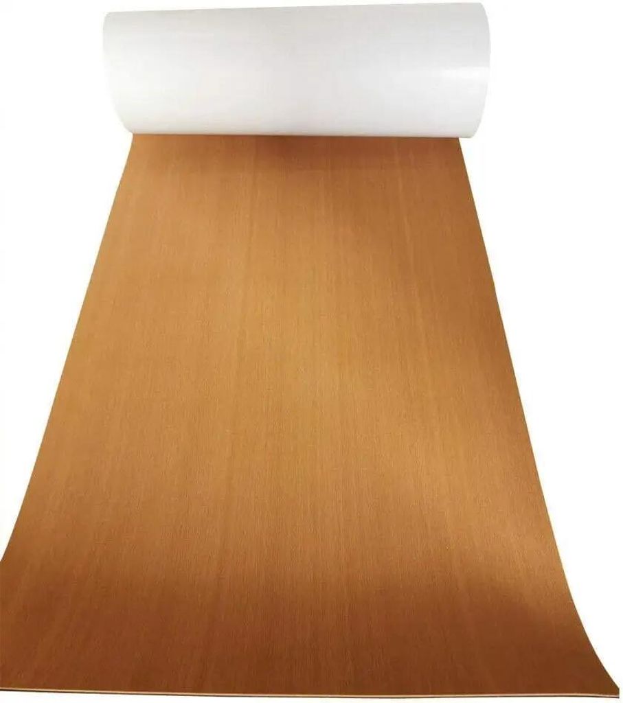 EVA-Schaum Teak Deckbelag - Boot/Marine/RV Bodenmatte - Rutschfest - Selbstklebend - 6 mm stark - Rechteckig - Braun