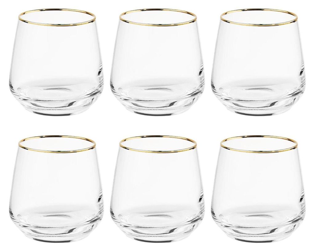 BUTLERS Wasserglas TOUCH OF GOLD 6er-Set Produktbild 