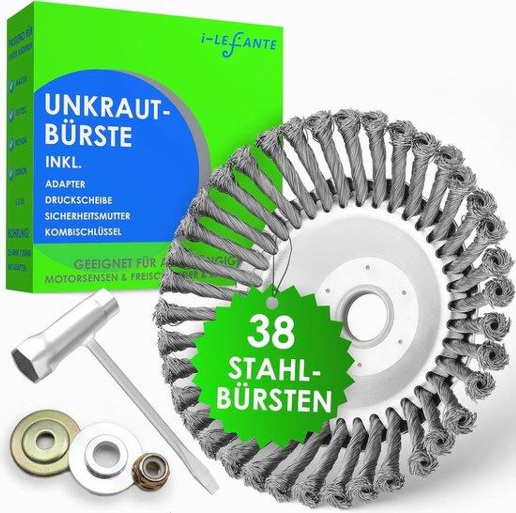 Runde Unkrautbürste 200mm Drahtbürste Kegelform