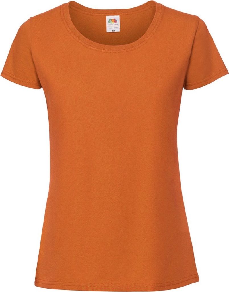 Fruit Of The Loom Damen Premium T-Shirt BC3945 (M) (Neonorange)