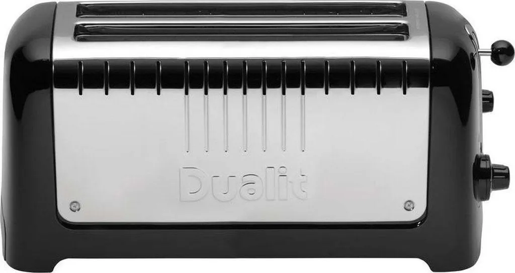 Grille-pain Dualit Lite XL 46065 - 2 fentes 2000W Noir et Inox robuste