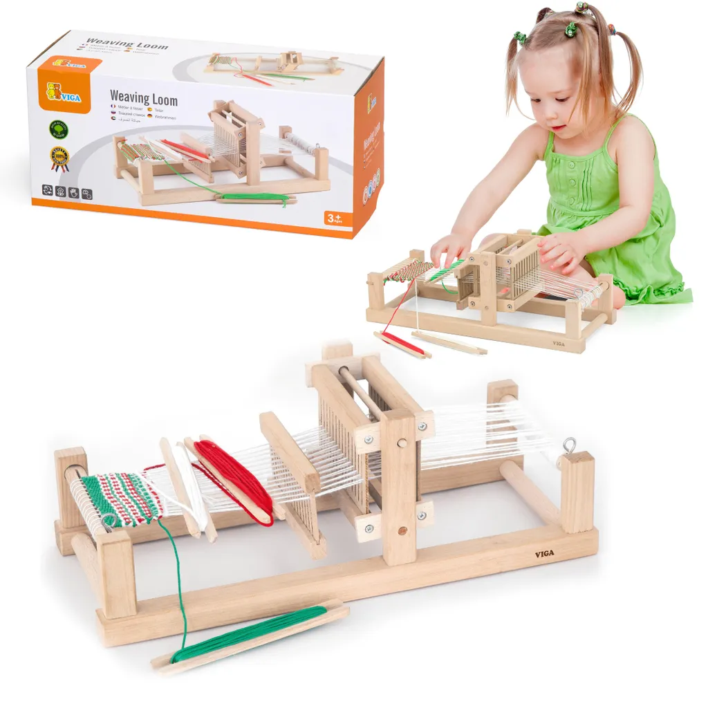 Viga Krosno Métier à Tisser en Bois - Atelier de Tissage Créatif Enfant