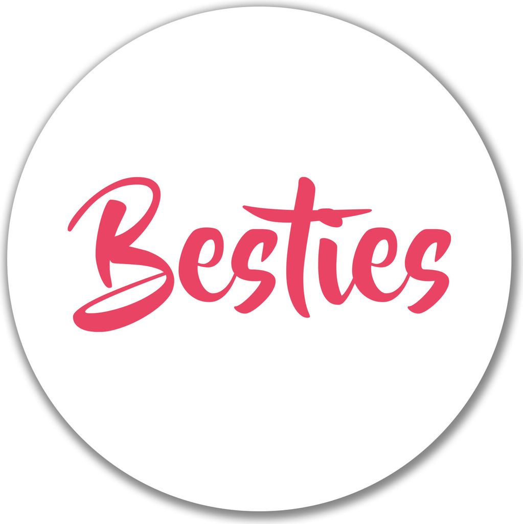 Huuraa Aufkleber Bestie Besty 10cm rund Sticker Geschenkidee