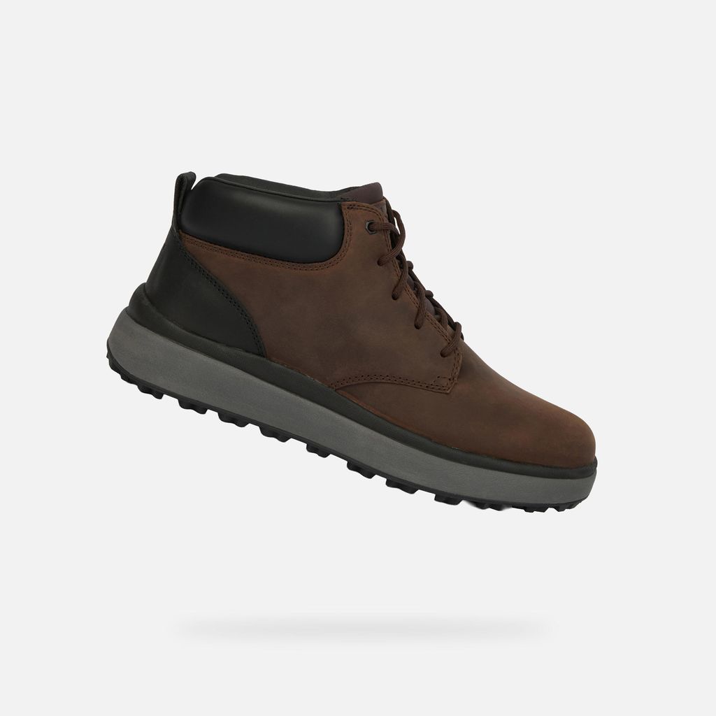 Geox Dunkelbraune Herren-Ankle-Boots Granito + Grip 46