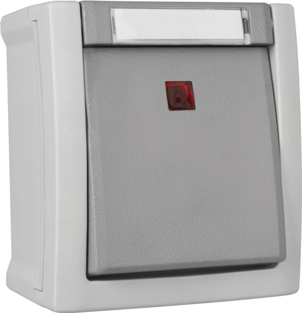 Interrupteur va-et-vient apparent IP54 - Commande murale FR-AP Grise