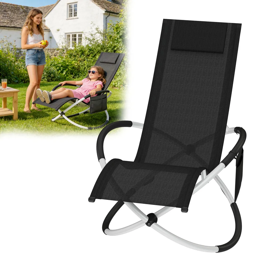 Bain de Soleil de Jardin Pliable XINZI en Tissu Résistant à l'Eau - Gris