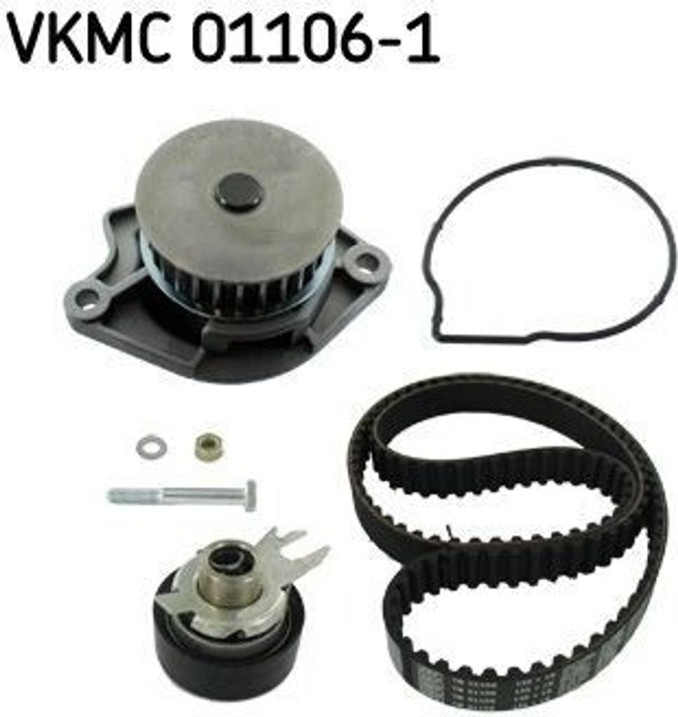 SKF VKMC 01106-1 Wasserpumpe + Zahnriemensatz OE 030109119AB kompatibel mit Arosa, Cordoba, Ibiza, Lupo, Polo 6N