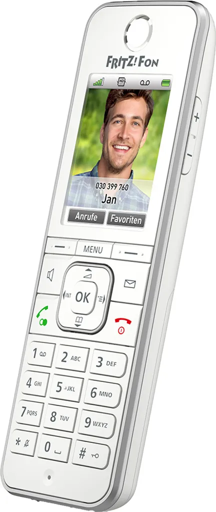 FRITZ!Fon C6 Blanc Combiné DECT avec Audio HD et Autonomie Longue