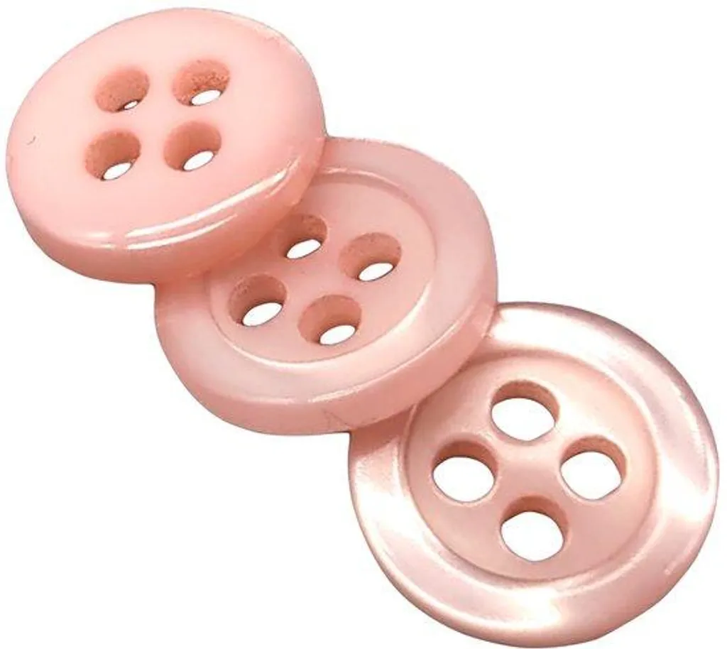 Boutons en nacre rose 10 mm pour couture lot de 50 pièces d'Espagne