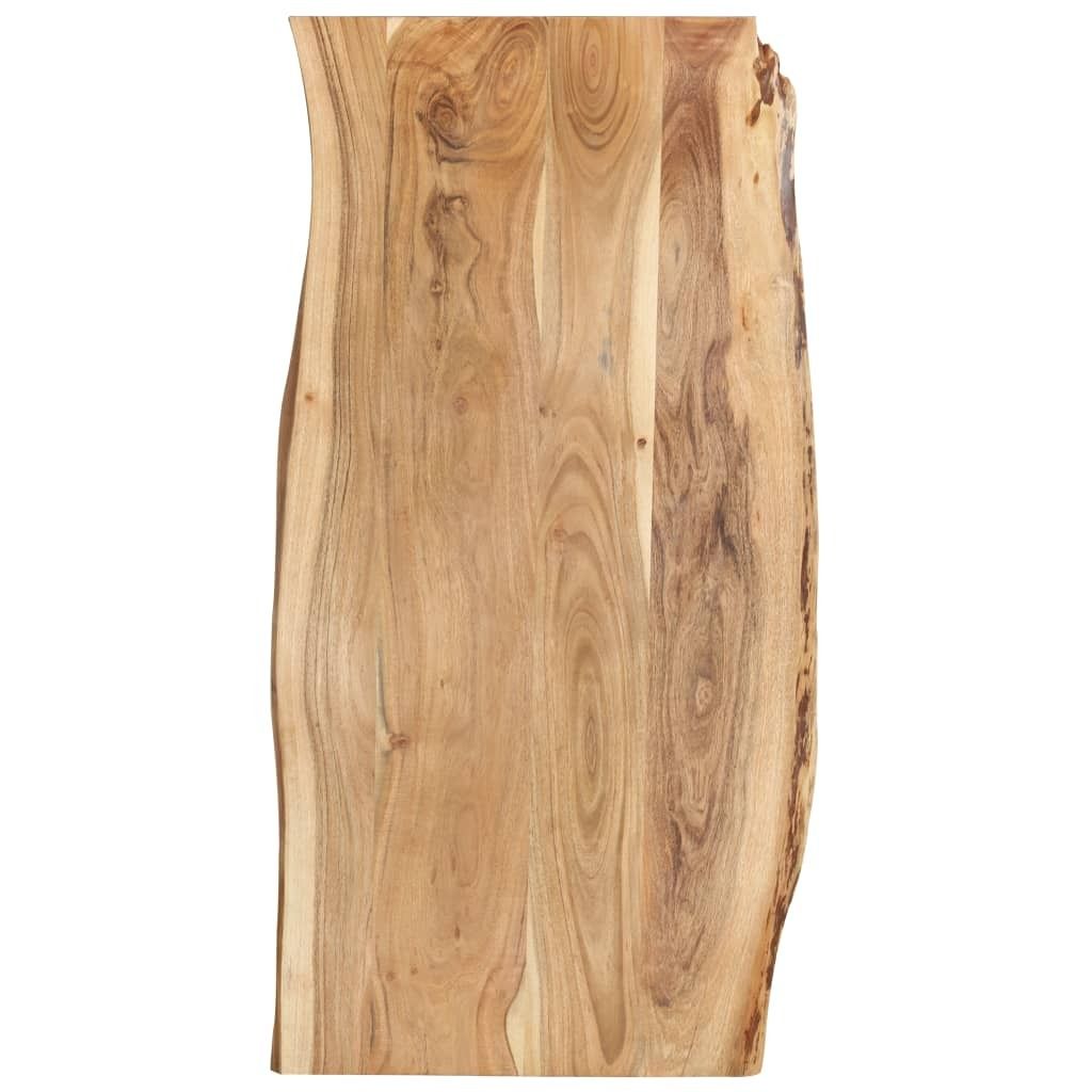 Plateau de table en acacia massif 118x(50-60)x2,5 cm Image du produit 
