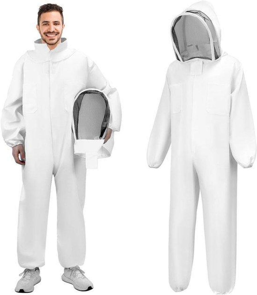 Grosse Imkerjacke, schützt Bienen, Imkerkleidung mit Schleier, professionelle Bienenstichvorbeugung