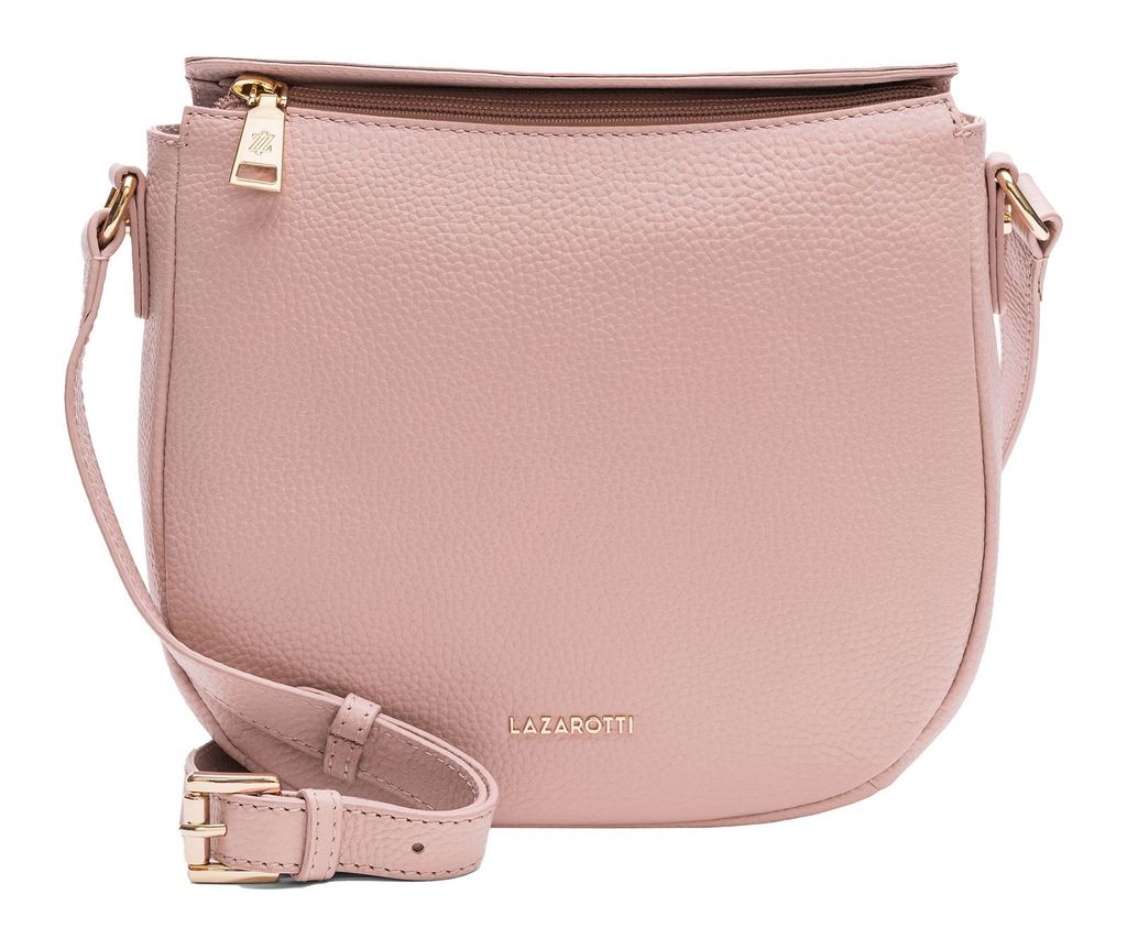 Lazarotti Leder Umhängetasche Schultertasche Bologna Leather Nola-13 Pink altrosa