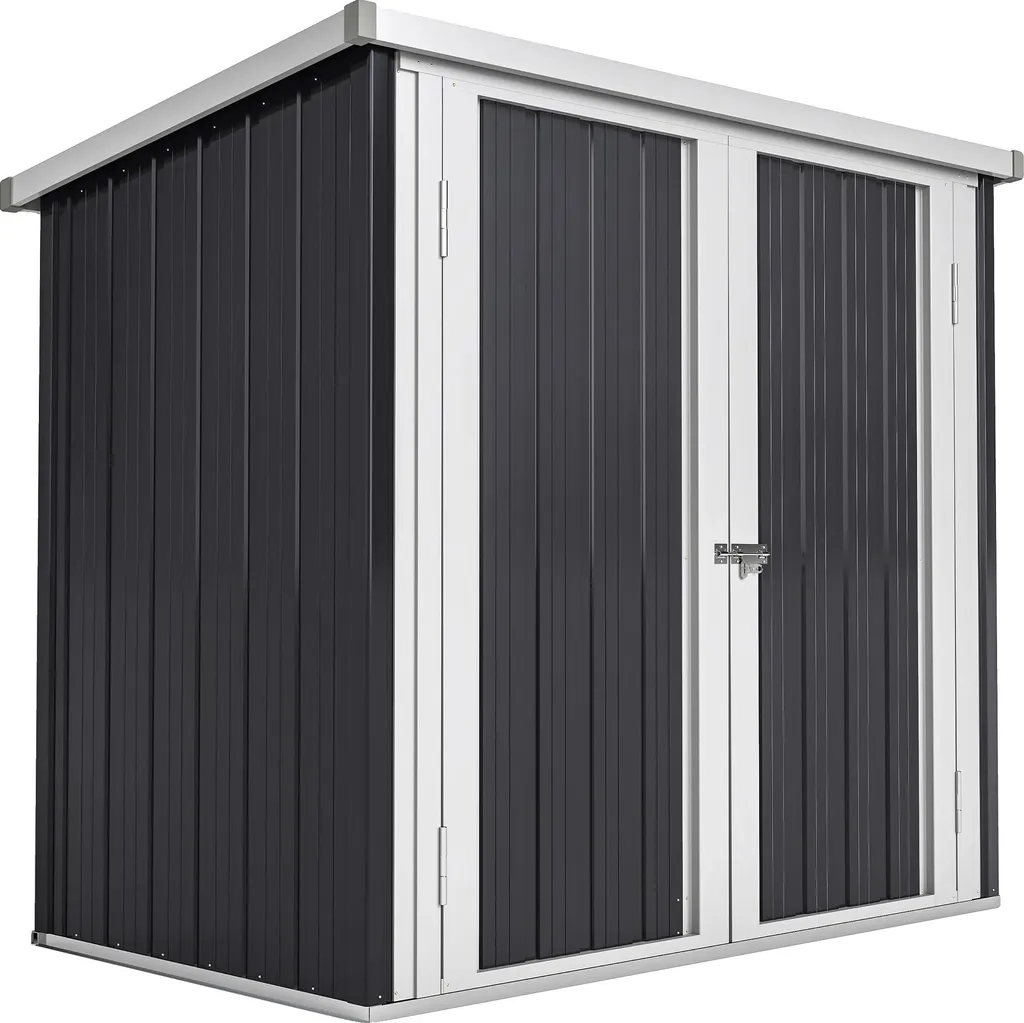 Petit abri de jardin 1,26 m² étanche avec double porte battante en acier