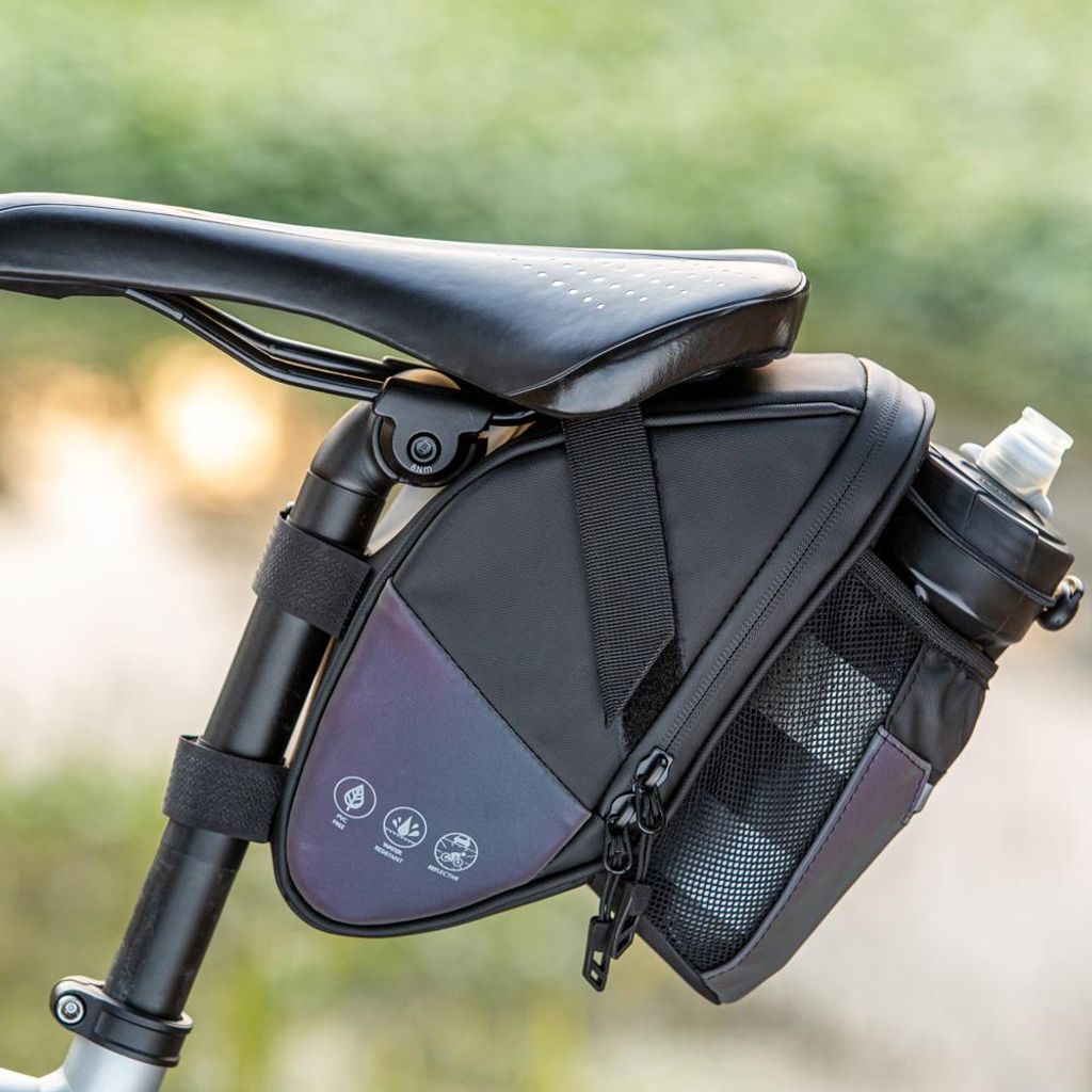1,5 l reflektierende Wasserkocher-Hecktasche, universelles Fahrrad, Rennrad, Kissen, Sattel, Rücksitze, wasserdichte Tasche