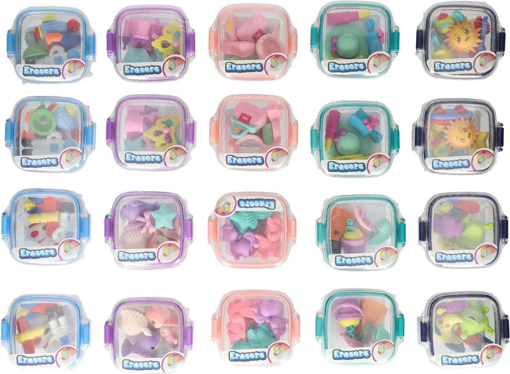 Mini Gommes Gummenset Lot de 20 Pièces pour École et Dessin Créatif