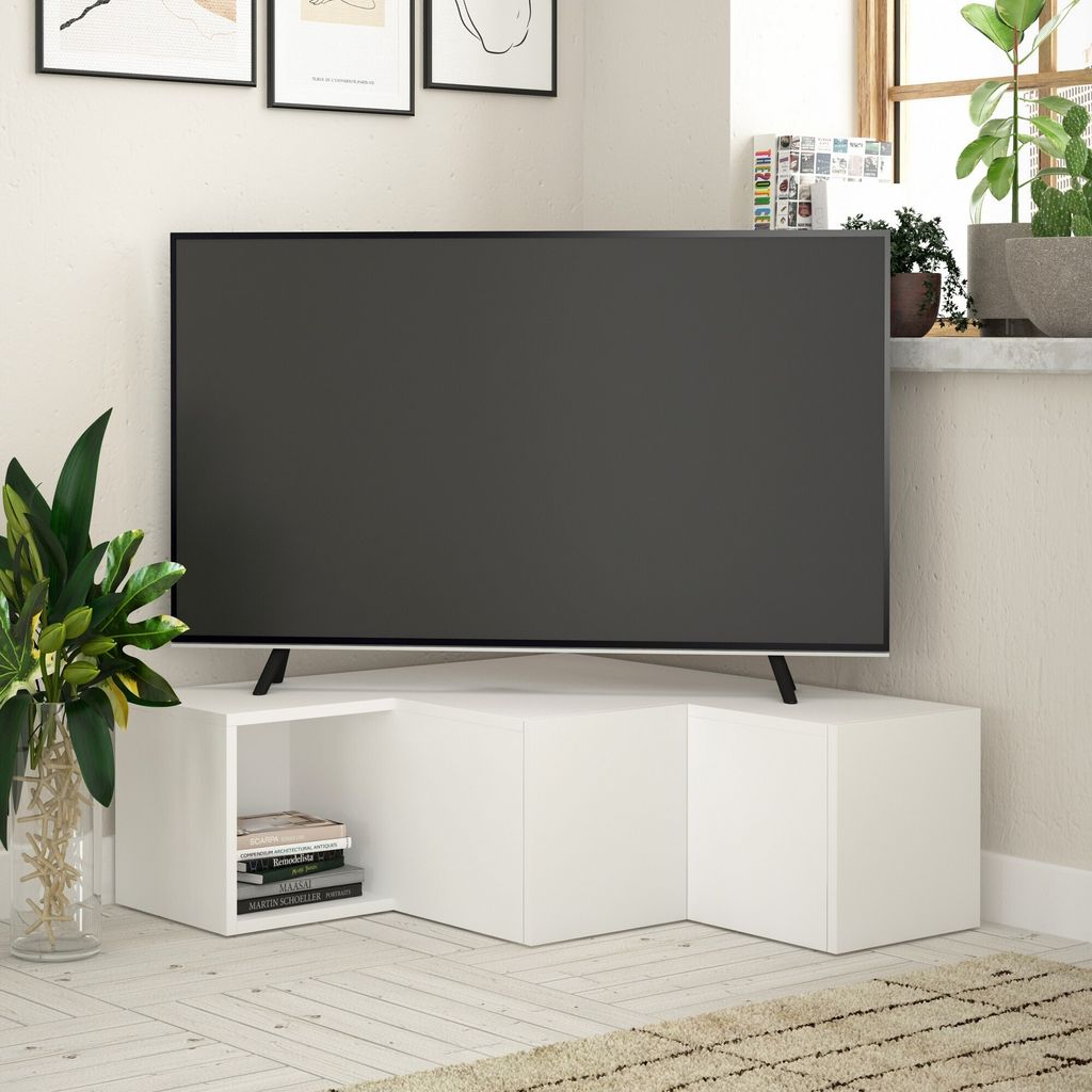 Skye Decor, Compact - White, TV-Schränke, Weiß, 90 x 32 x 92 cm