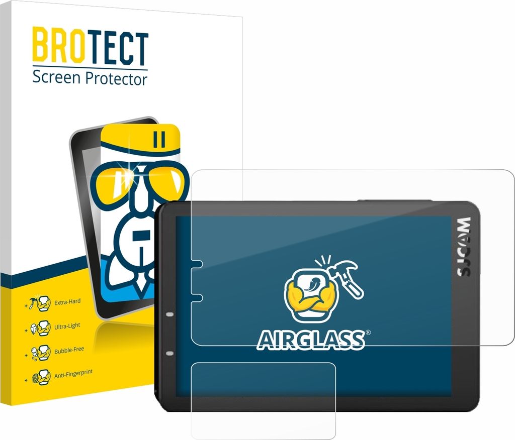 BROTECT Schutzglas für SJCAM SJ8 Pro / Plus Schutzfolie Panzer Folie Glas Display Schutz klar
