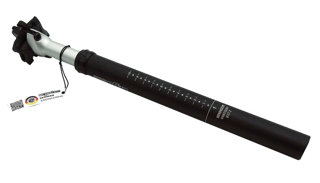 Federsattelstütze 100 Kg ERGOTEC SP-7.0 Sattelstütze gefedert Alu Ø 27,2 - 31,8