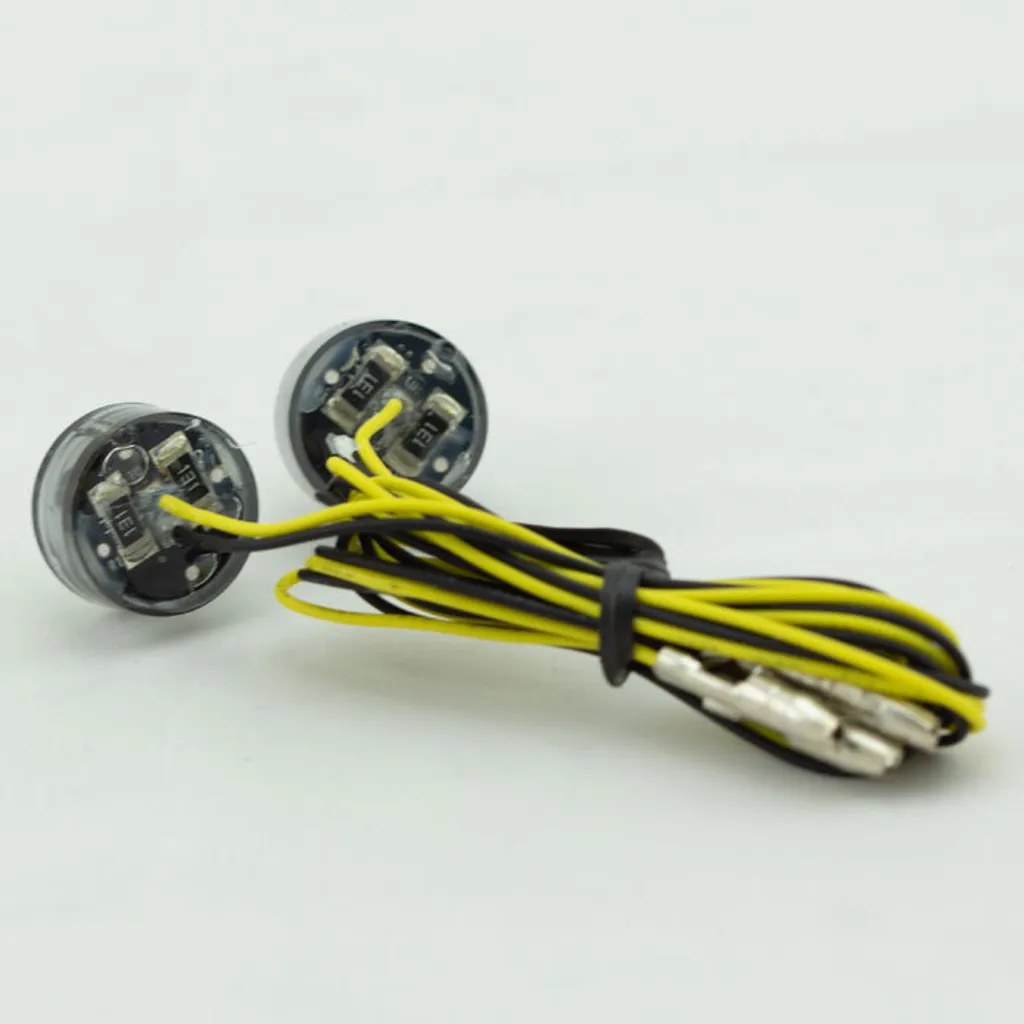Kit clignotants à encastrer SMD Zero teinté paire pour moto custom - 2