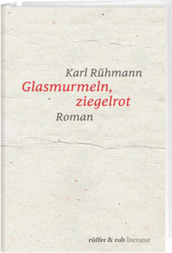 Glasmurmeln, ziegelrot