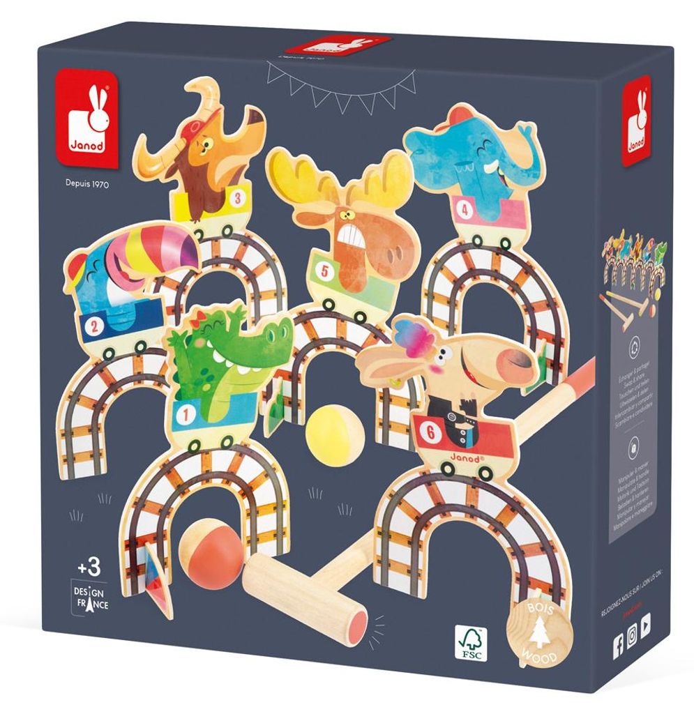 Janod Croquet roller coaster - dřevěné hračky do interiéru Obrázek produktu 