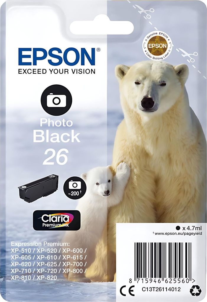 Epson Tintenpatrone nero Claria Premium T 261 T 2611 Immagine del prodotto 