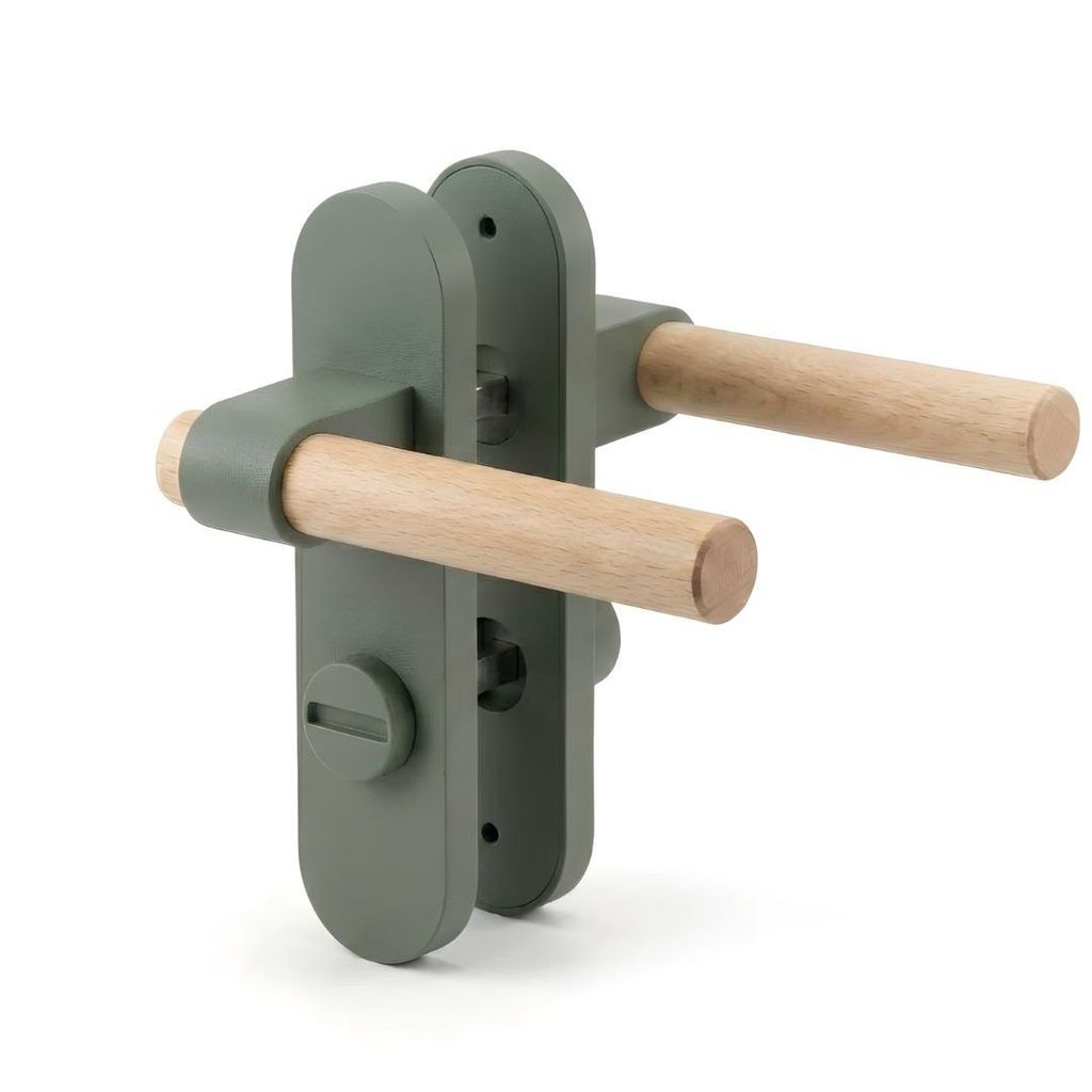 Türdrücker-Garnitur mit Langschild | Grün | Modernes Design Produktbild 