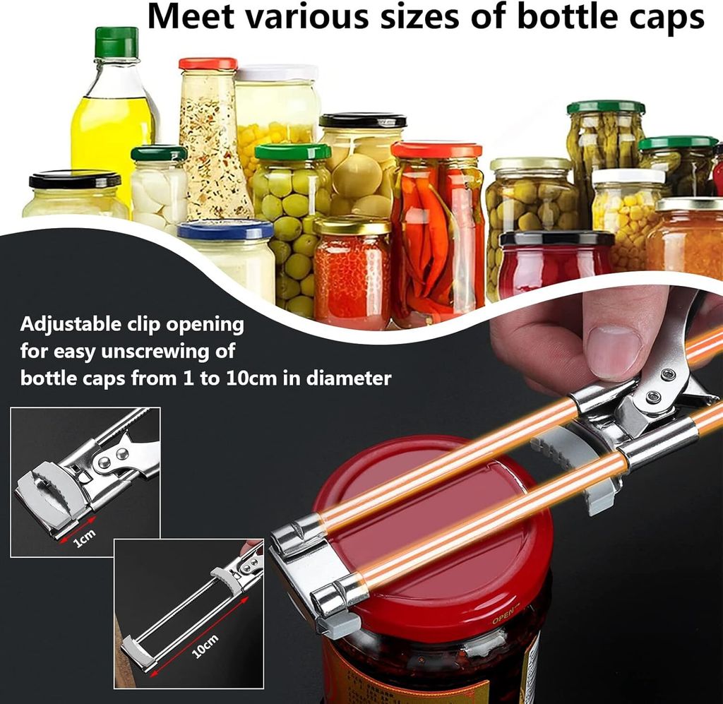 2 Stücke Glasöffner Deckelöffner Edelstahl, Dosenöffner Produktbild 4